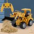RC Excavator Toy   Hours of Fun with Fully Functional Remote Control Front Loader Tractor   Scoop  Load  Carry and Dump Sand  Dirt  Rocks  Beans  yellow