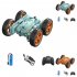RC Stunt Car 2 4GHz 4WD Rechargeable Twisting Drift Car Double Side Flip Remote Control Vehicle With Light Music For Birthday Christmas Gifts light blue