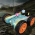 RC Stunt Car 2 4GHz 4WD Rechargeable Twisting Drift Car Double Side Flip Remote Control Vehicle With Light Music For Birthday Christmas Gifts light blue