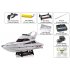 RC Yacht that has a Dual 380 Motor  Large Torsion Propeller as well as a Rechargeable Battery