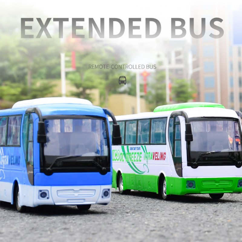 Large Wireless Remote Control Bus with Light Simulation Rechargeable Electric Travel Bus 
