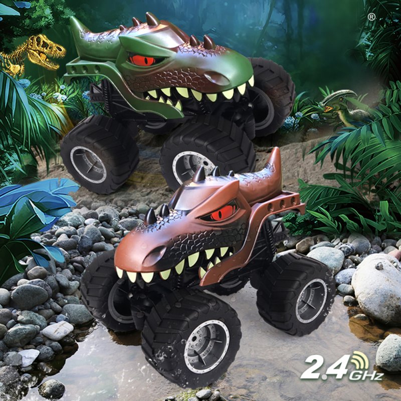 Q148 Dinosaur Trucks For Boys 1:16 Scale 2WD Remote Control Climbing Car Toys For Kids Birthday Gifts 