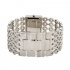 REALY Women s Quartz Diamond Case Alloy Bracelet Square Watch with Super Thin Hollow Strap Gold