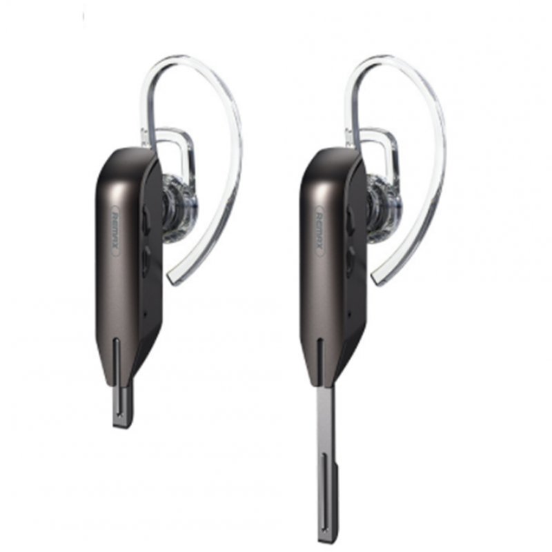 REMAX RB-T38 Wireless Bluetooth Headset Dual Microphone Noise Canceling HD Calling Earphone Single-Ear black