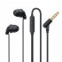 REMAX RM 518 Headphones Wired Microphone Earbud In Ear Earphones Built in Call Control Clear Audio For Most Mobile Devices Black  3 5 socket