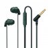 REMAX RM 518 Headphones Wired Microphone Earbud In Ear Earphones Built in Call Control Clear Audio For Most Mobile Devices black lighting