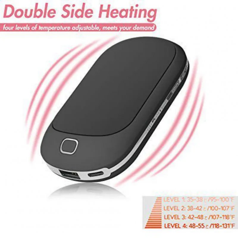 2-in-1 Magnetic Rechargeable Hand Warmers Fast Heating with 4 Level Electric Pocket-Sized Handwarmers 