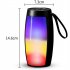 RGB Colorful Luminous Bluetooth compatible Speaker Lightweight Portable Card Fm Speaker Music Player With Lanyard black