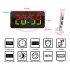 RGB Digital Alarm Clock With 11 Color Modes 3 Level Brightness 2 USB Ports LED Mirror Clock For Bedroom Home Office Desk Decor white shell