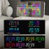 RGB Digital Alarm Clock With 11 Color Modes 3 Level Brightness 2 USB Ports LED Mirror Clock For Bedroom Home Office Desk Decor white shell