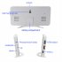 RGB Digital Alarm Clock With 11 Color Modes 3 Level Brightness 2 USB Ports LED Mirror Clock For Bedroom Home Office Desk Decor white shell