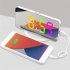RGB Digital Alarm Clock With 11 Color Modes 3 Level Brightness 2 USB Ports LED Mirror Clock For Bedroom Home Office Desk Decor white shell
