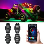 RGB LED Rock Lights Kits Exterior Waterproof Underglow Neon Light Kits