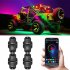 RGB LED Rock Lights Kits Multicolor Exterior Waterproof Underglow Neon Light Kits for Atv Utv Suv off Road Auto 1 to 6