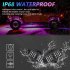 RGB LED Rock Lights Kits Multicolor Exterior Waterproof Underglow Neon Light Kits for Atv Utv Suv off Road Auto 1 to 6