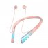 RGB Lighting Headphones Wireless Headphones Noise Canceling Headphones Magnetic Headphones With Neck Cable girly pink