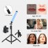 RGB Photographic Video Lights 360   Full Color Portable Photography Lighting 2700 7500K Dimmable Camera Lamp black