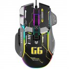 RGB Wired Gaming Mouse with 13 Lights RGB Backlit 12800 Dpi Adjustable Gaming
