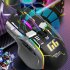 RGB Wired Gaming Mouse with 13 Lights RGB Backlit 12800 Dpi Adjustable Gaming Mice for Laptop PC Gamer Black