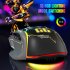 RGB Wired Gaming Mouse with 13 Lights RGB Backlit 12800 Dpi Adjustable Gaming Mice for Laptop PC Gamer Black