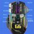 RGB Wired Gaming Mouse with 13 Lights RGB Backlit 12800 Dpi Adjustable Gaming Mice for Laptop PC Gamer Black