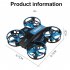 RH 821 08 Drone Mini Quadcopter Lighting UFO Drone Fixed Altitude Remote Control Aircraft Children Toys Yellow