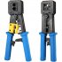 RJ45 Crimp Tool For Pass Through Connectors Professional Ethernet Crimper For Cat6 Cat5 8P8C RJ12 Connectors Ethernet Crimper Crimping Tool Pass Through Clamp