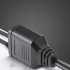 RJ45 Ethernet Splitter 1 Male To 2 Male Network Extension Connector Ethernet Switch With Usb Charging Cable 1 35m black