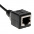 RJ45 LAN Ethernet Extension Cord Male to Female One to two Network Cable Splitter black