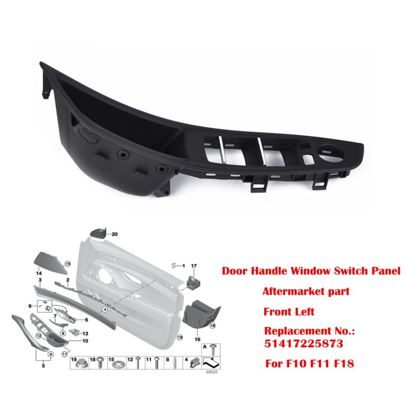 7pcs/set Black Door Handle Window Switch Panel for BMW 5 Series F10 F18 520 523 525 for BMW 5 Series F10 F18 520 523 525 black