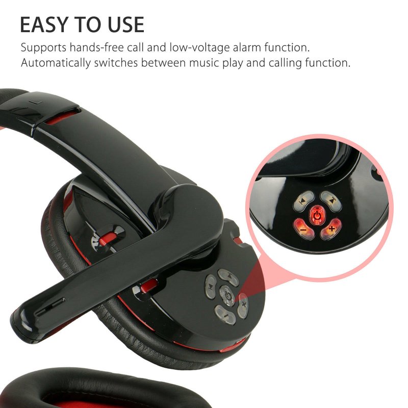 Bluetooth Wireless Gaming Headset for Xbox PC PS4 with Mic LED Volume Control 