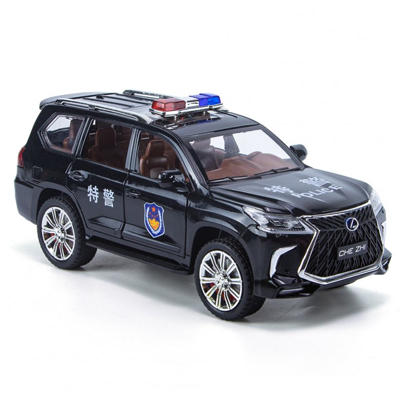 1/24 Diecast Off-Road Vehicle Model Simulation Alloy Pull Back Car with Sound Light Toys for Birthday Gifts 