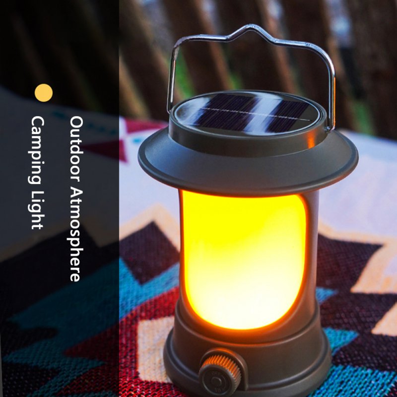 Outdoor Portable Led Solar Camping Light High Brightness Hanging Tent Light For Garden Yard Patio Tree Decoration 
