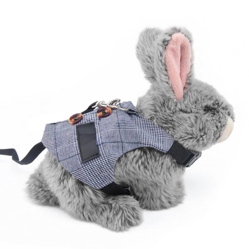Rabbit  Harness Gentleman Suit Shape Rabbit Chest Strap Pet Leash Strap Pet Supplies S number_Traction harness