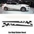 Racing Flag Vinyl Decal Car Styling Door Side Skirt Stripes Auto Body Decor Sticker red