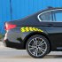 Racing Stickers Vehicle Car Decals Plaid Wheel Flags Reflector Safety Vinyl Stickers Prevention For Audi Bmw Jeep  yellow
