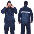 Rain Suit Waterproof Lightweight Hooded Rainwear Water Proof 2 Pieces Rainwear Hooded Rain Suit   Coat And Trouser For Golf  Hiking  Travel  Running Navy blue X
