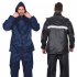 Rain Suit Waterproof Lightweight Hooded Rainwear Water Proof 2 Pieces Rainwear Hooded Rain Suit   Coat And Trouser For Golf  Hiking  Travel  Running black XXXL