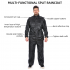 Rain Suit Waterproof Lightweight Hooded Rainwear Water Proof 2 Pieces Rainwear Hooded Rain Suit   Coat And Trouser For Golf  Hiking  Travel  Running black XXXL