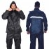 Rain Suit Waterproof Lightweight Hooded Rainwear Water Proof 2 Pieces Rainwear Hooded Rain Suit   Coat And Trouser For Golf  Hiking  Travel  Running black XXXL