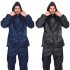 Rain Suit Waterproof Lightweight Hooded Rainwear Water Proof 2 Pieces Rainwear Hooded Rain Suit   Coat And Trouser For Golf  Hiking  Travel  Running black XXXL