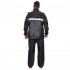 Rain Suit Waterproof Lightweight Hooded Rainwear Water Proof 2 Pieces Rainwear Hooded Rain Suit   Coat And Trouser For Golf  Hiking  Travel  Running black XXXL