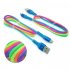 Rainbow Braided USB Data Cable Fast Charging Cord for iOS or Android Mobile Phones for Android