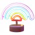 Rainbow Desktop Lamp  Nightstand Lamps With Holder Base  3 AA Battery Or USB Powered Night Light For Living Room Bedroom Balcony  Office Children s Room Rainbow