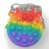 Rainbow Toys Push Unzip Doll Bag Increase Focus For Autism Needs Anti stress Game Educational Toy Rainbow Mickey Mini