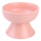 Raised Ceramic Cat Water Bowl Anti Vomiting Elevated Cat Food Dish Microwave Dishwasher Safe Large Capacity Pet Water Bowl pink