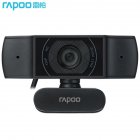 Rapoo C200 Webcam 720p HD With Usb2.0 With Microphone Rotatable Cameras For Live Broadcast Video Calling Conference Black
