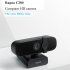 Rapoo C280 Webcam 2K HD With Mic Rotatable Cameras For Live Broadcast Video Calling Conference With Cover Black