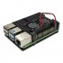 Raspberry Pi 4 Aluminum Case with Dual Cooling Fan Metal Shell Black Enclosure for RPI 4 Model B No fan