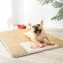 Rattan  Pet  Mat Summer Sleeping Cooling Pad For Teddy Cat Removable Washable Sleeping Mat Classic brown S  suitable for weight within 10 kg 